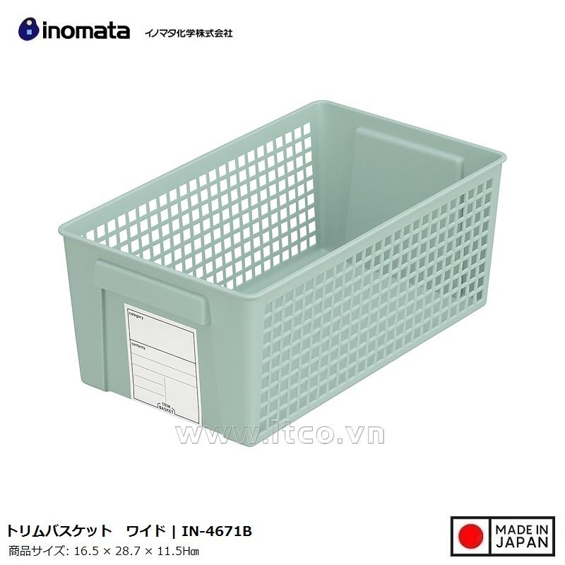 Giỏ đựng đồ đa năng Inomata Slim size M - Màu xanh