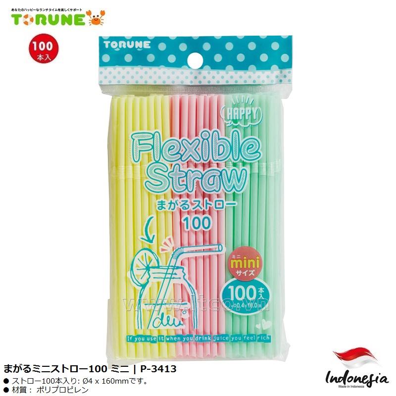 Set 100 ống hút mini Torune Flexible Ø4x160mm