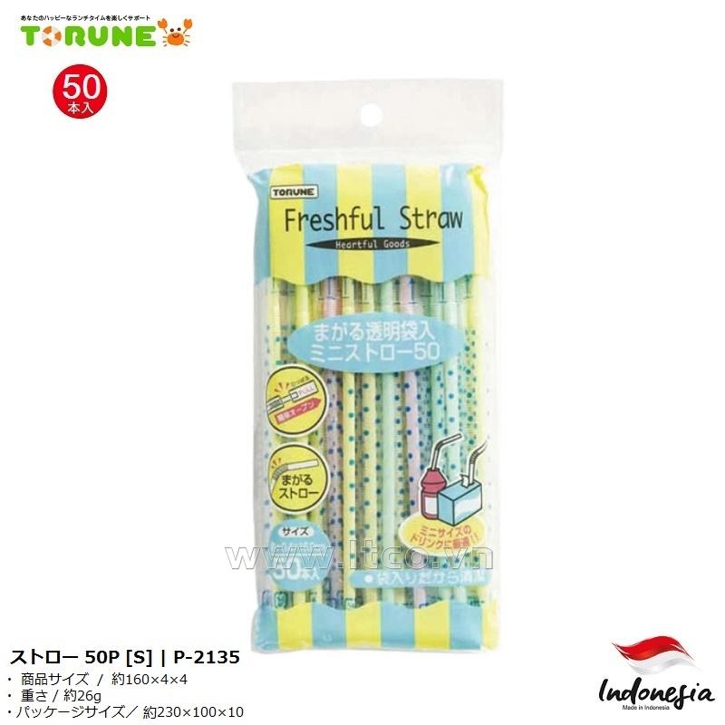 Set 50 ống hút mini bọc rời, đầu gập Torune Freshful Ø4x160mm