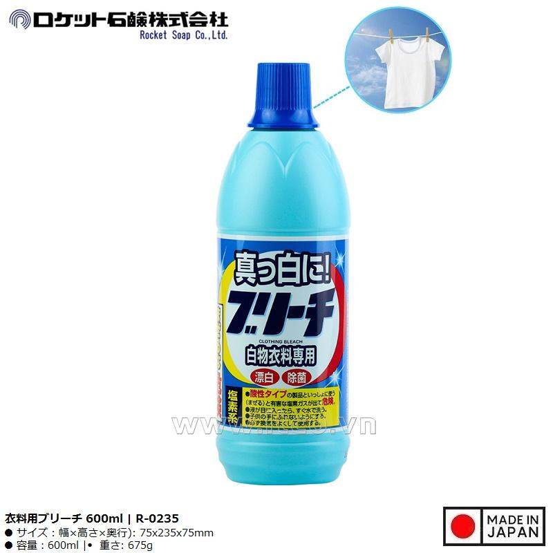 Nước tẩy trắng quần áo Rocket 600ml