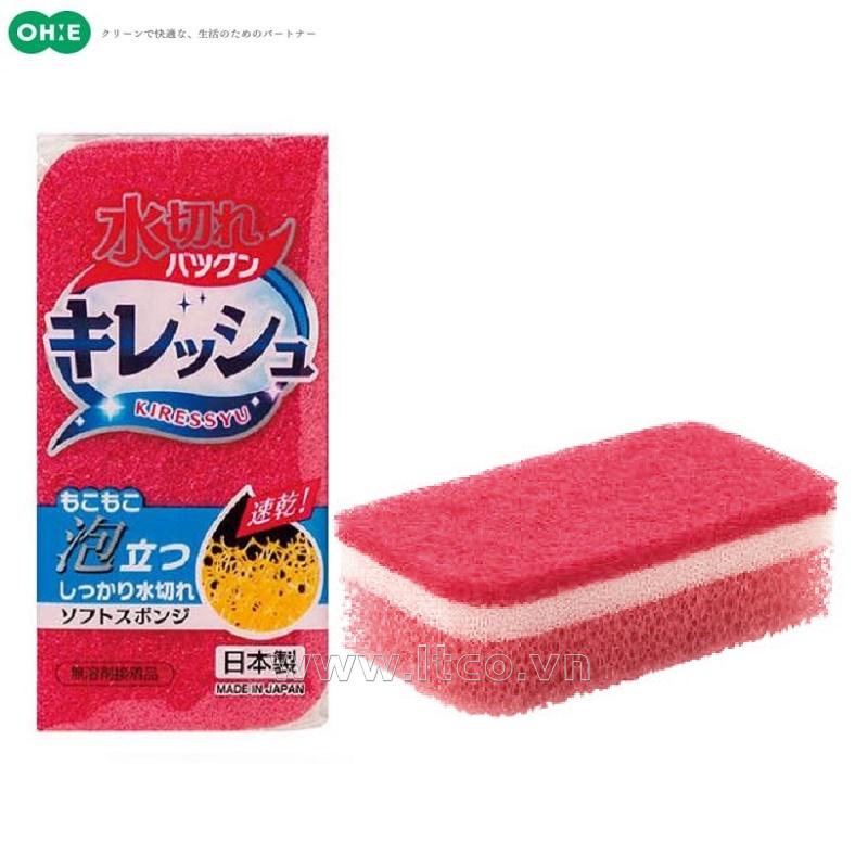 Mút rửa chén bát Ohe 03 lớp - Màu đỏ