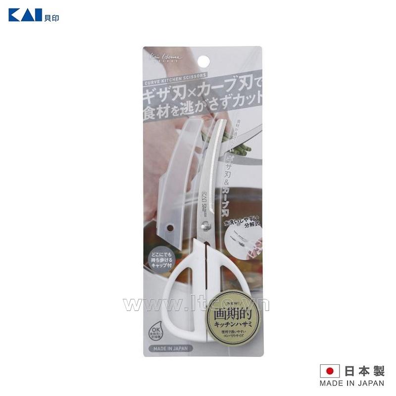 Kéo nhà bếp đầu cong Kai Magoroku - Màu trắng