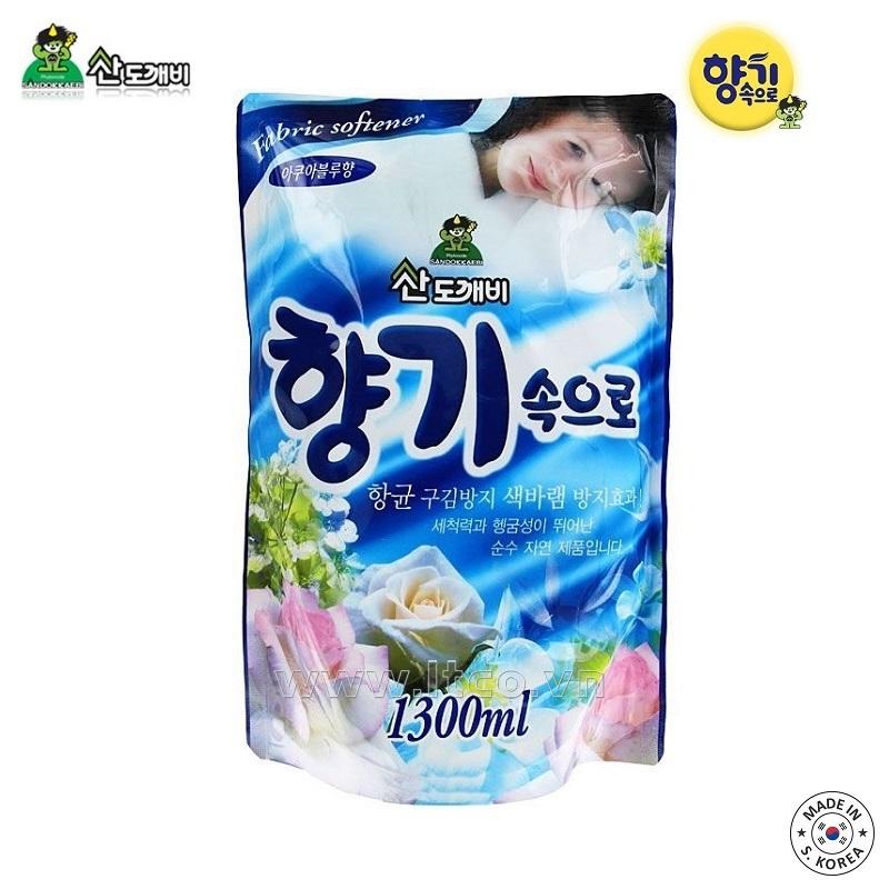 Nước xả mềm vải Sandokkaebi 1300ml - Aqua Blue
