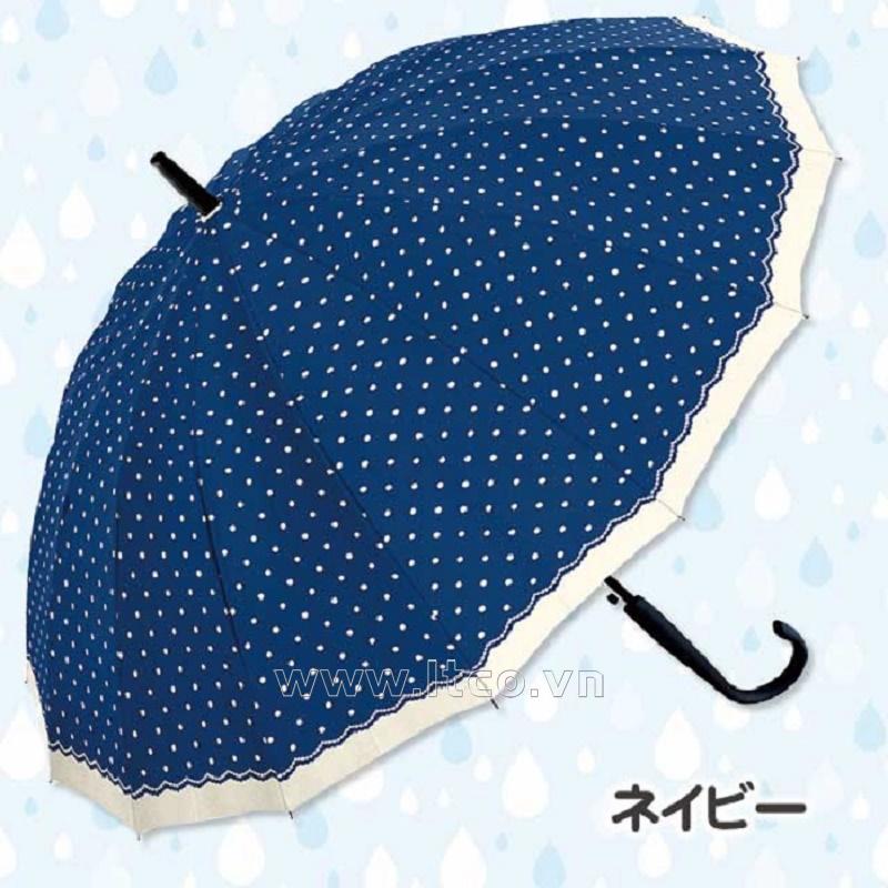 Ô dù đúc bấm khóa tự động Crux 55cm - Chấm bi