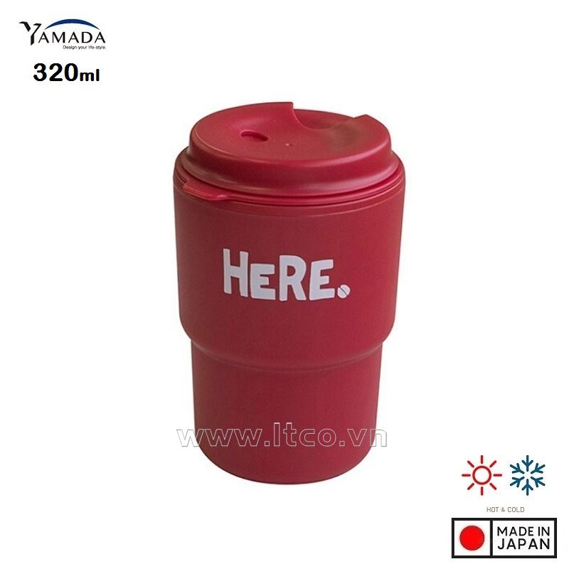 Cốc giữ nhiệt có nắp xoay Here 320ml - Màu Red