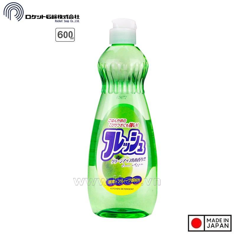 Nước rửa chén bát Rocket Soap 600ml - Hương táo
