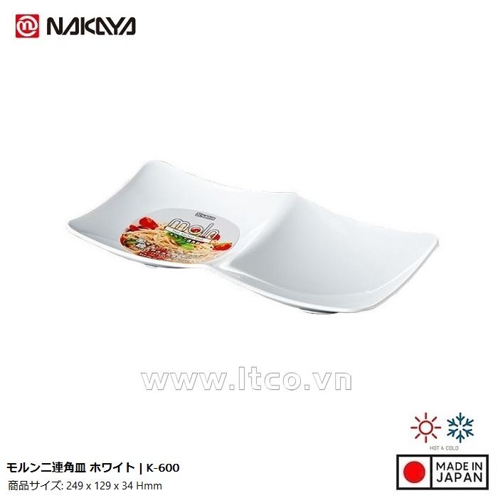 Đĩa đựng nước chấm 2 ngăn Nakaya Moln