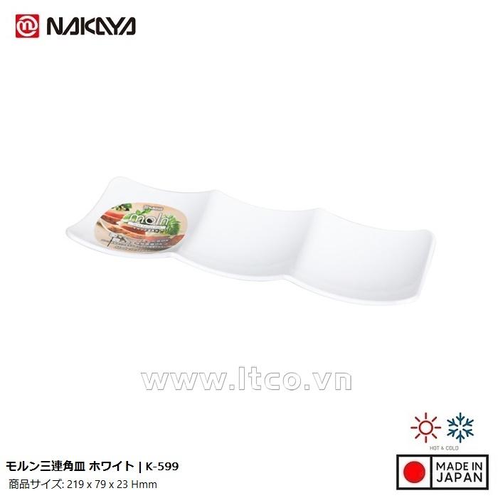 Đĩa đựng nước chấm 3 ngăn Nakaya Moln