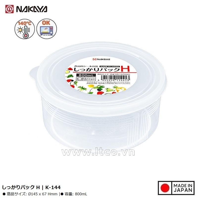 Hộp thực phẩm tròn Nakaya Nakaya Pack H 800ml
