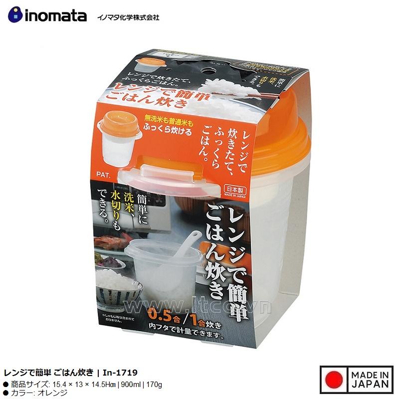 Hộp nấu cơm dùng trong lò vi sóng 900ml