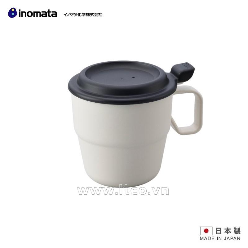 Cốc uống nước có nắp Inomata 360ml - Màu trắng