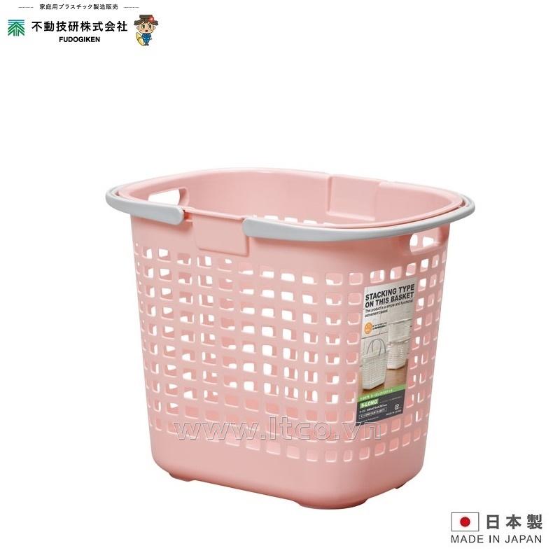 Giỏ đựng đồ không nắp - Màu hồng phớt