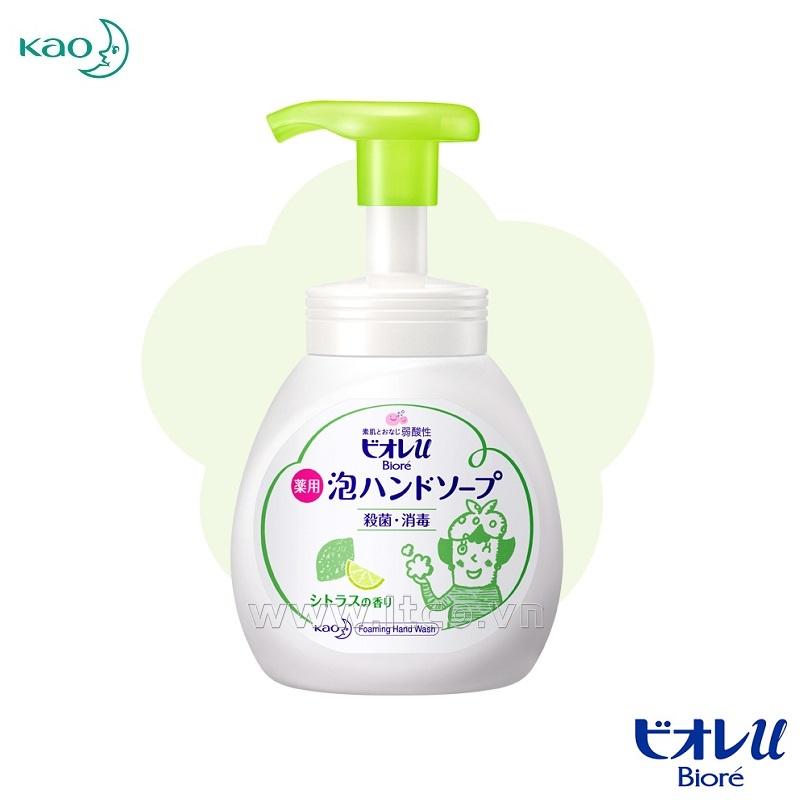 Nước rửa tay tạo bọt kháng khuẩn Bioré 250ml - Citrus