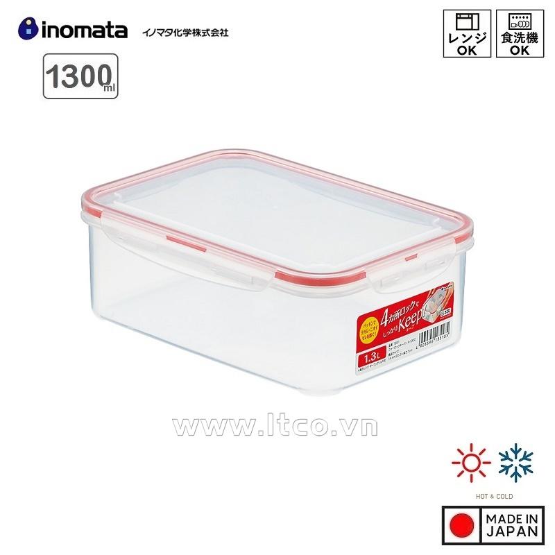 Hộp đựng thực phẩm chữ nhật Inomata1.3L
