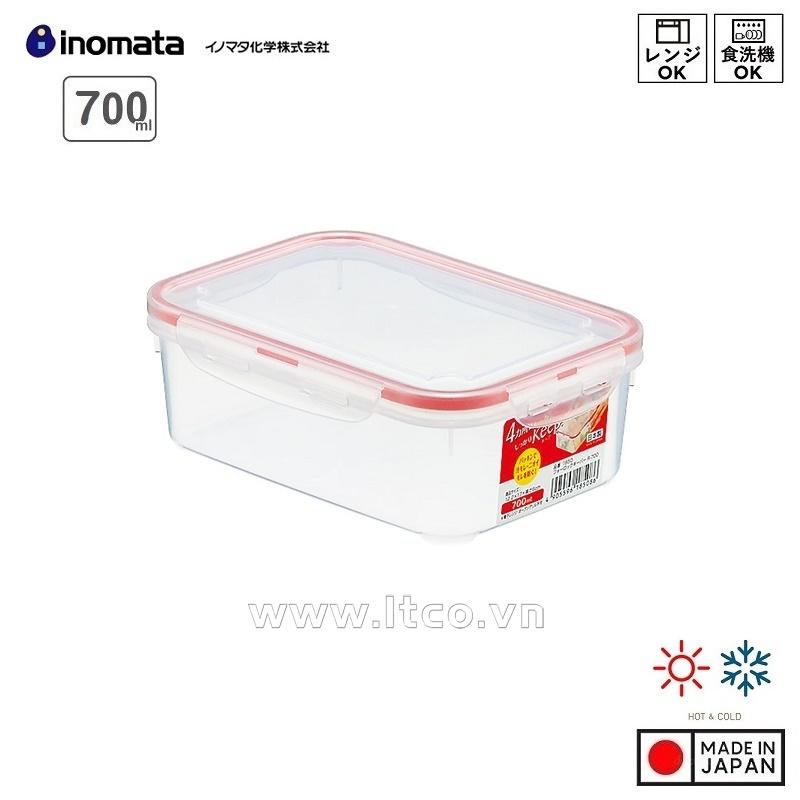 Hộp đựng thực phẩm chữ nhật Inomata 700ml