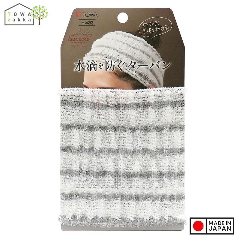 Khăn mũ trùm đầu khi tắm Towa Sangyo - Bản hẹp