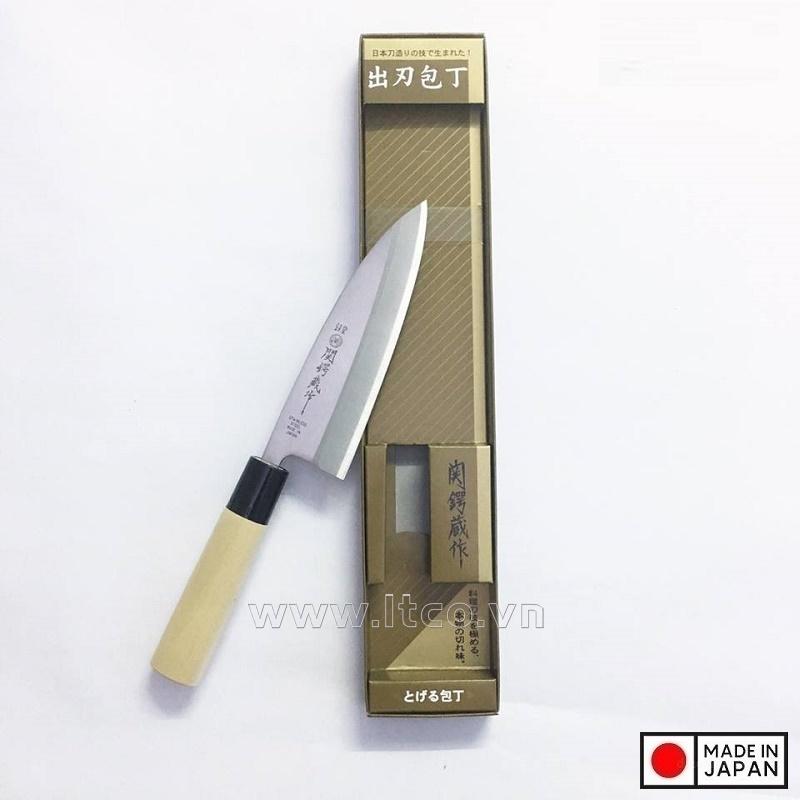 Dao thái làm bếp nắm gỗ đầu nhọn Tsubaro Nikken Nhật Bản 29.5cm