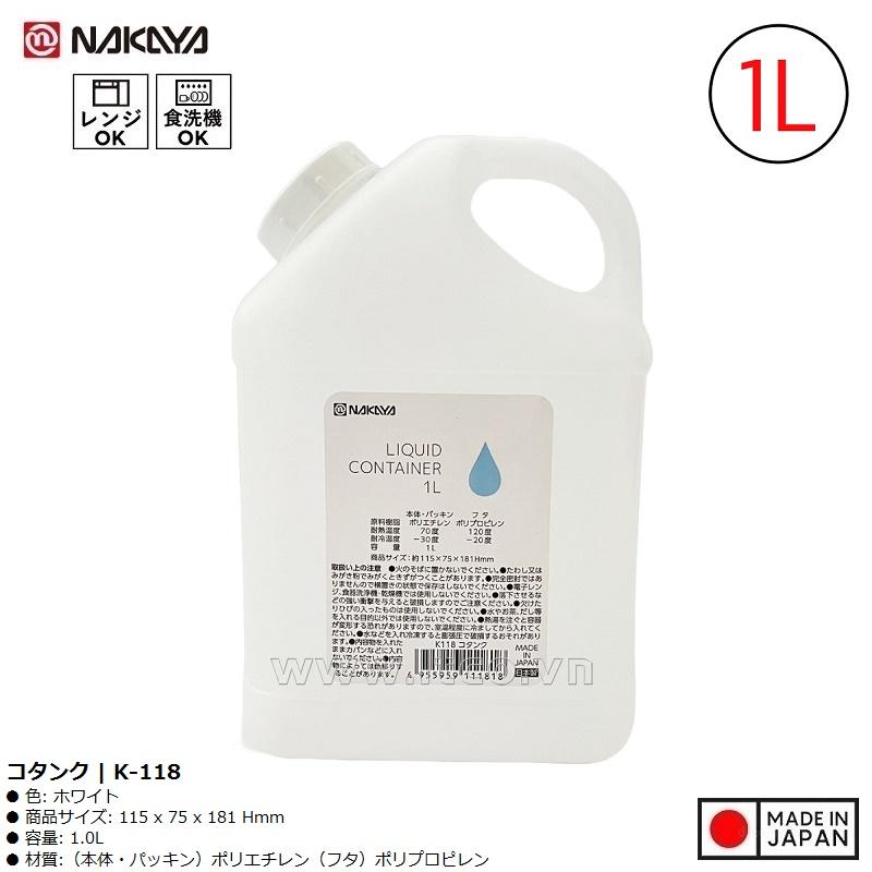 Bình nước dạng can Nakaya Liquid Container 1.0L