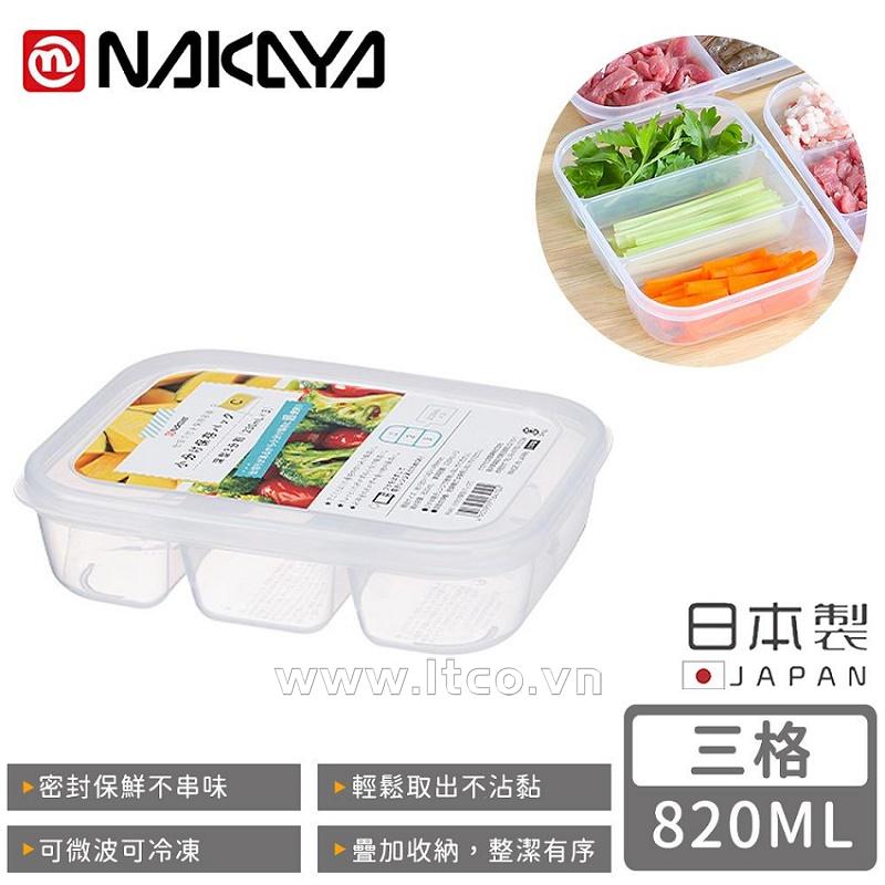 Hộp thực phẩm 03 ngăn Nakaya Container C 820ml