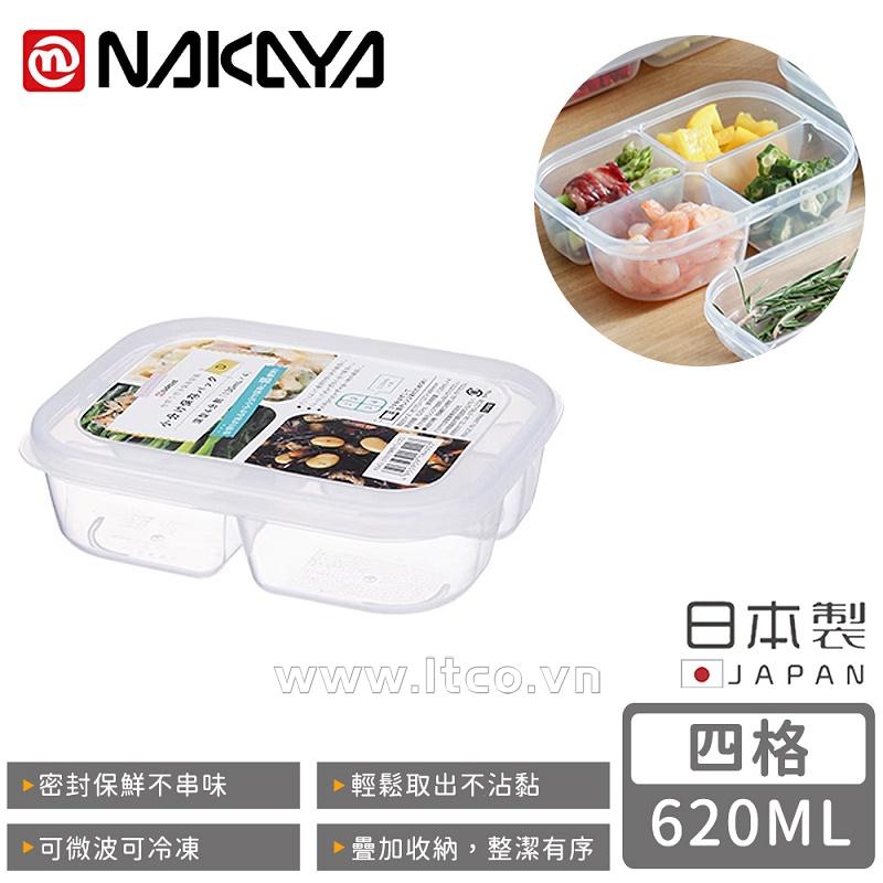 Hộp thực phẩm 04 ngăn Nakaya Container D 620ml