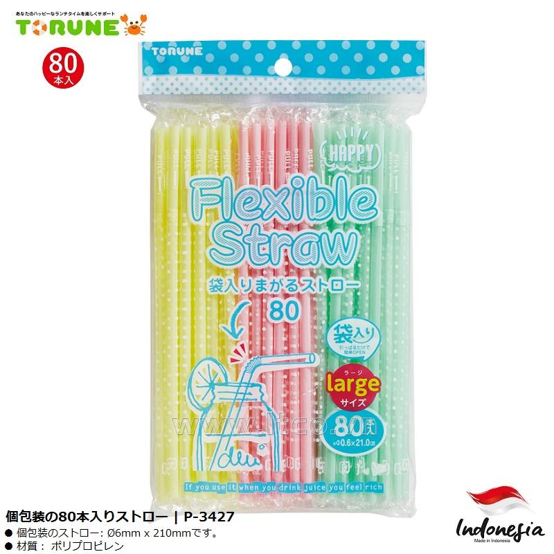 Set 80 ống hút bọc riêng Torune Flexible Straw Ø6x210mm