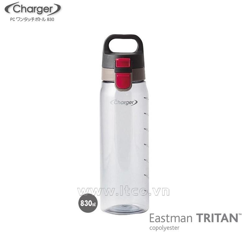 Bình nước nhựa Tritan Charger 830ml - Đỏ