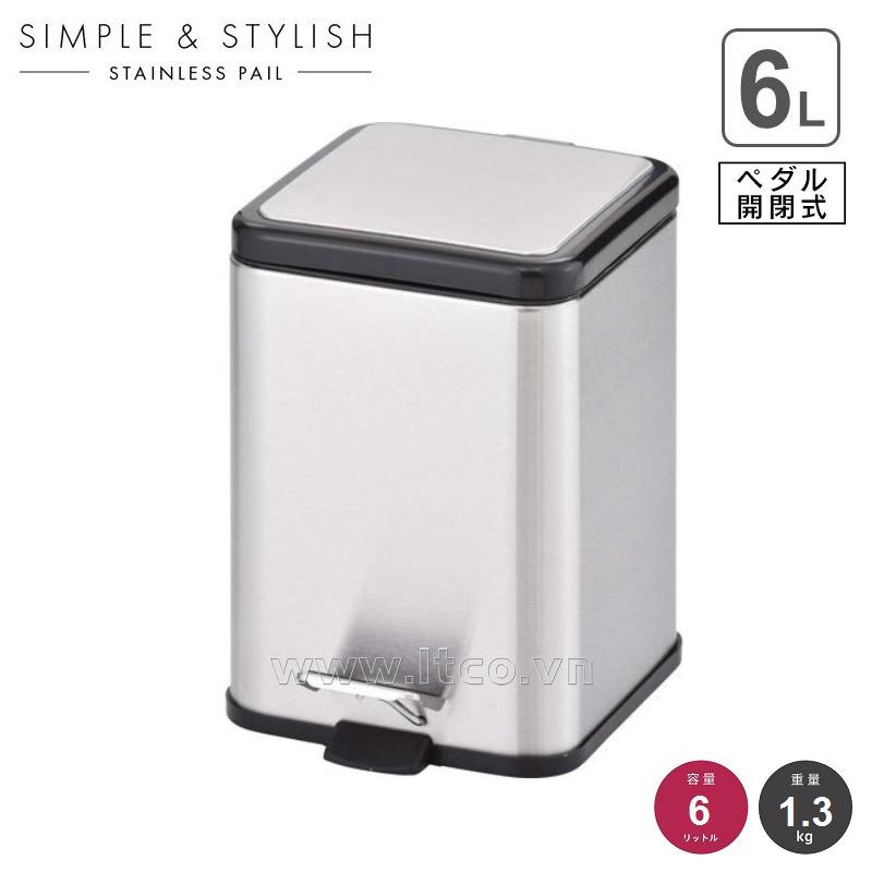 Thùng rác inox chân đạp My Trash II 6L