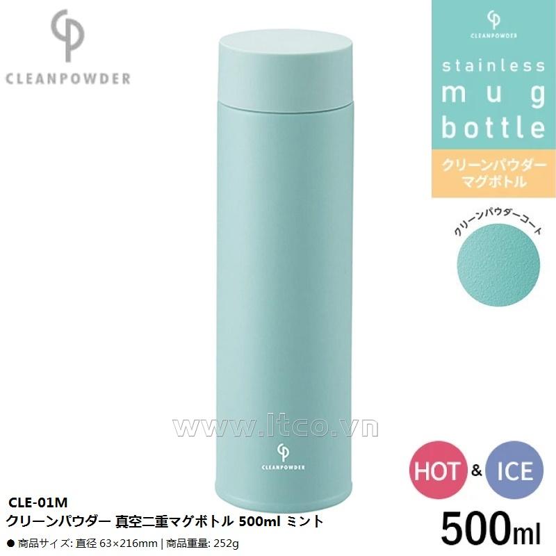 Bình giữ nhiệt Kakusei Clean Powder Vacuum 500ml - Mint