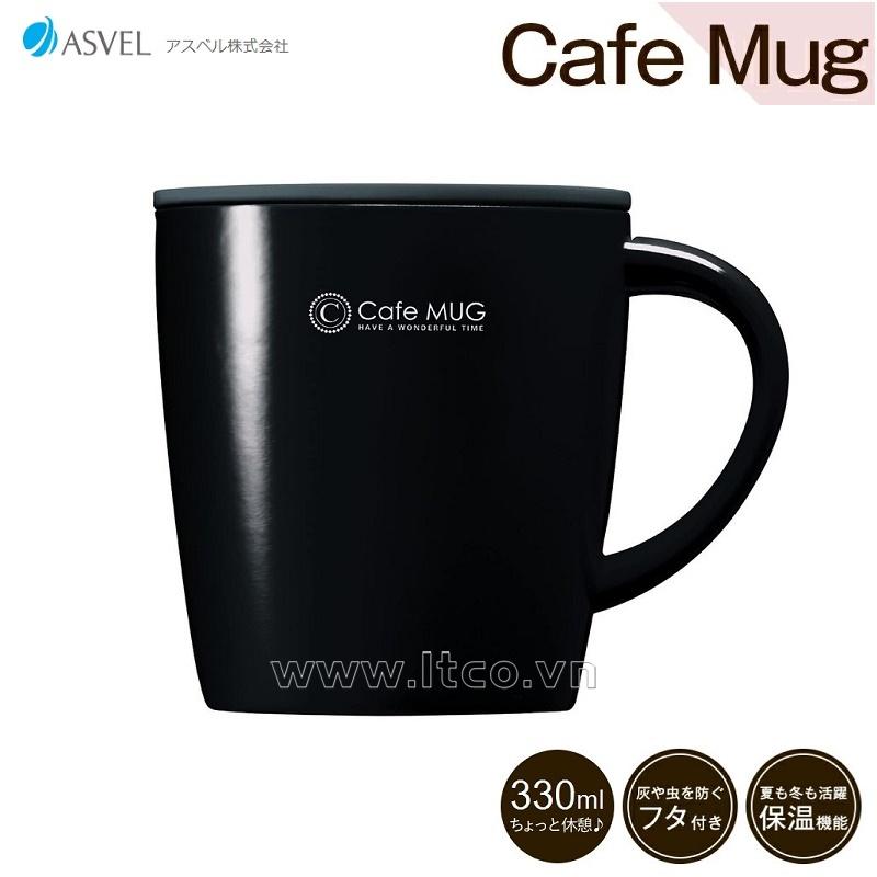 Cốc inox giữ nhiệt Asvel Cafe Mug 330ml - Màu đen