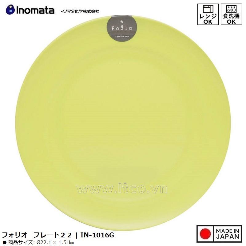 Đĩa nhựa tròn Folio Ø22cm - Màu xanh