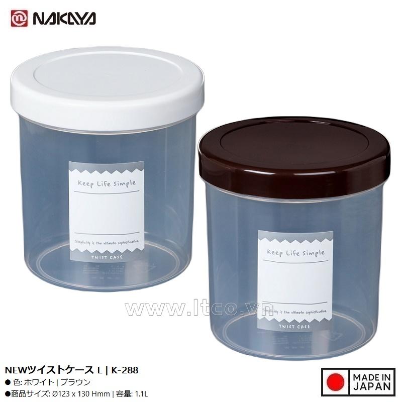 Hộp đựng đồ đa dụng nắp xoáy vặn Nakaya L 1.1L