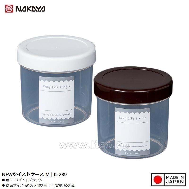 Hộp đựng đồ đa dụng nắp xoáy vặn Nakaya M 650ml