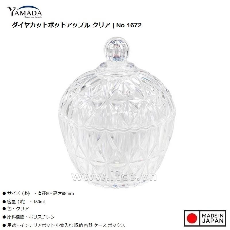 Hũ đựng bánh kẹo, mứt tết phòng khách Diamond 150ml