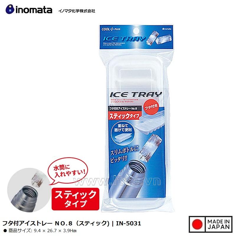 Khay đá có nắp đậy Inomata 8 viên