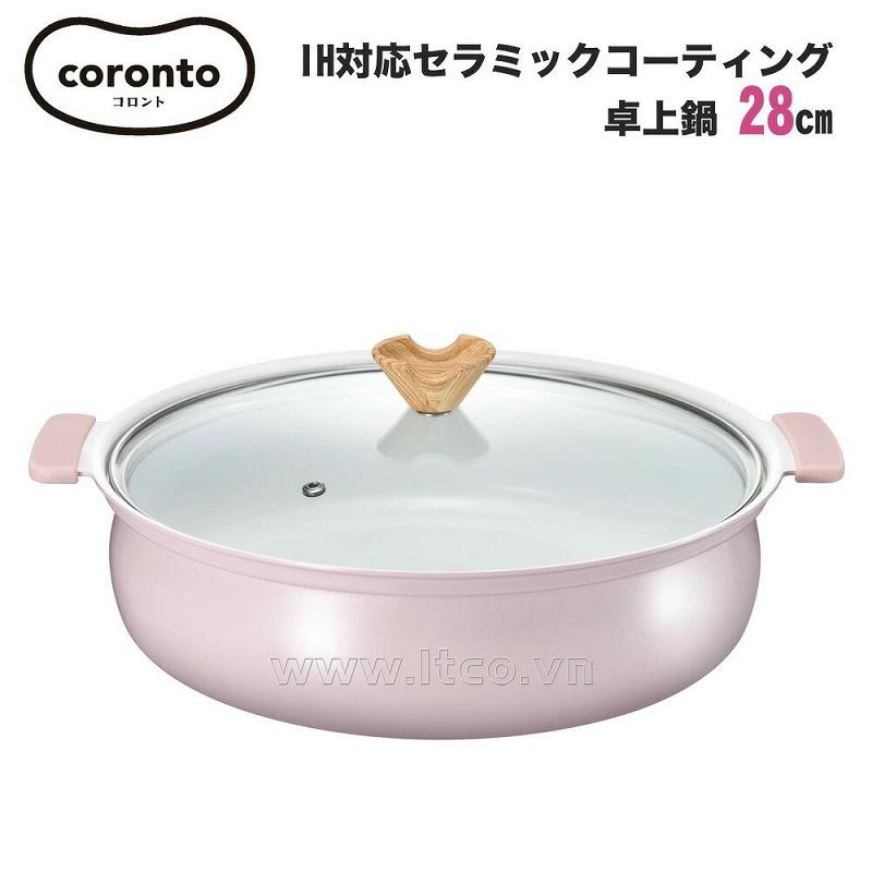 Nồi ceramic dùng cho bếp từ Coronto Ø28cm