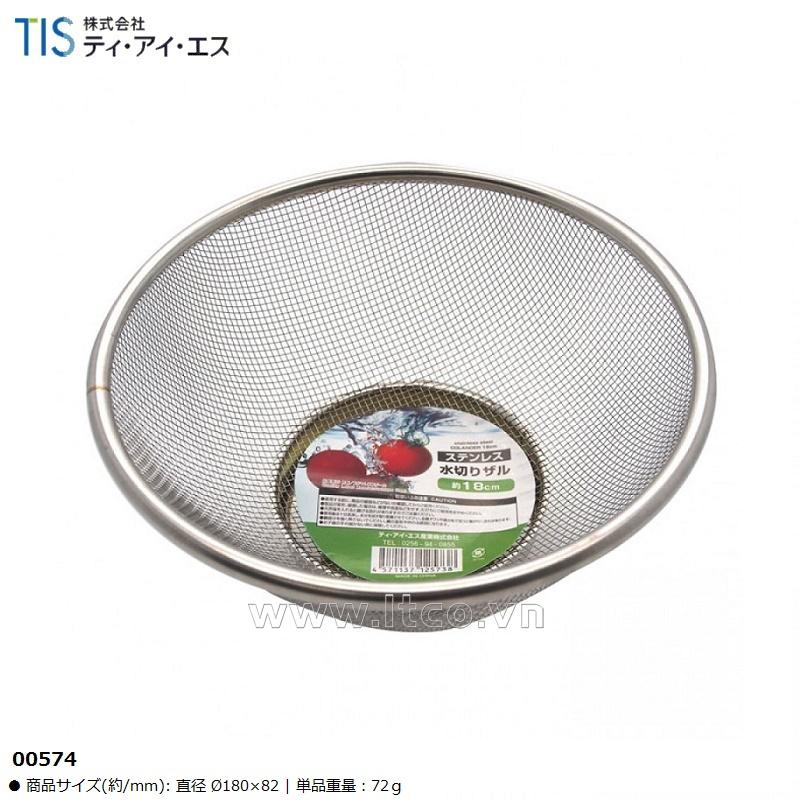 Rổ inox tròn Colander TIS Sangyo Ø18cm