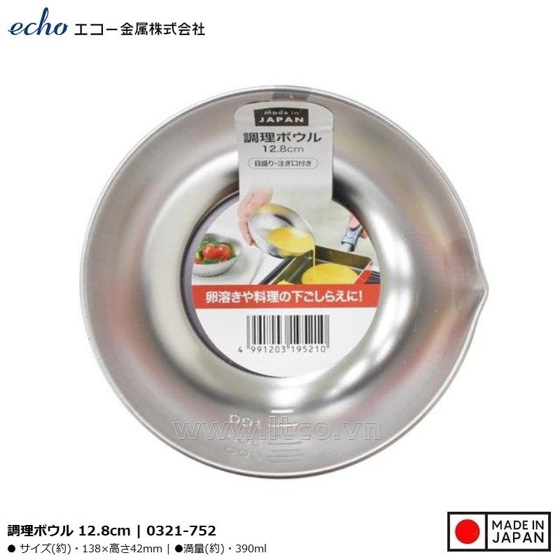 Tô inox có miệng rót Echo Cooking Bowl Ø12.8cm