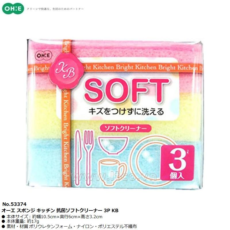 Set 03 miếng mút rửa chén bát Ohe