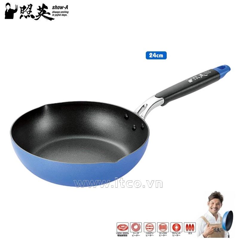 Chảo chống dính cao cấp 5 lớp đáy từ sâu lòng Show-A - Tròn size 24cm