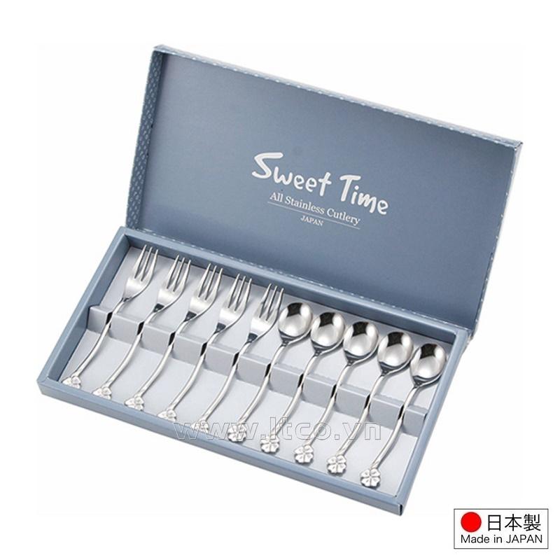 Bộ 10 thìa nĩa Inox Sweet Time
