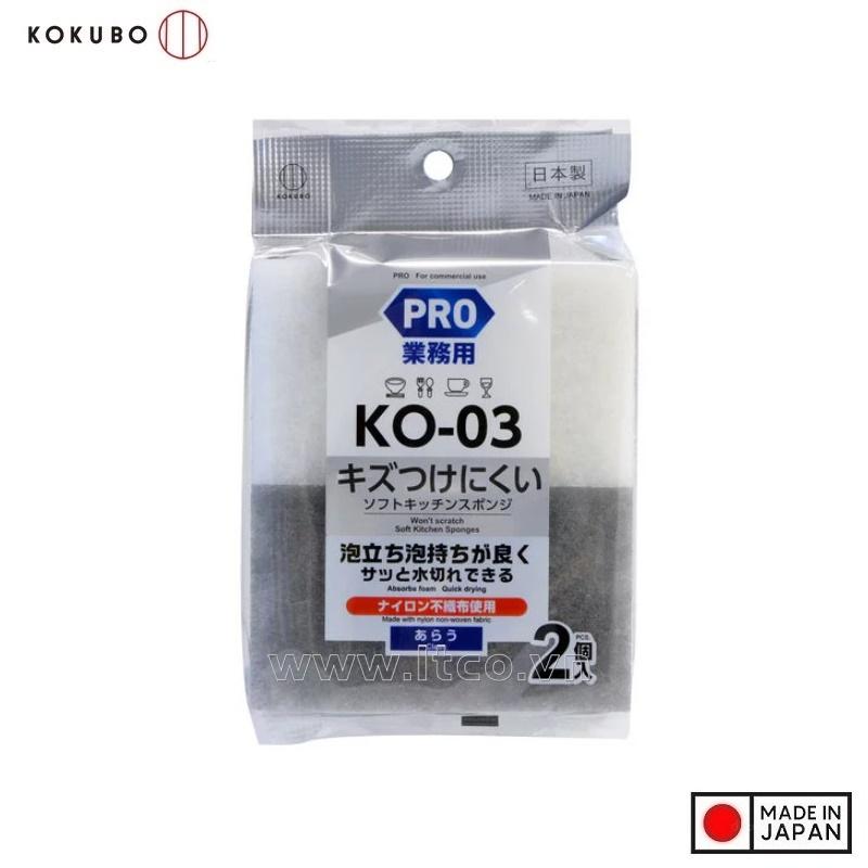 Set 02 miếng mút bọt biển nhà bếp Kokubo Pro