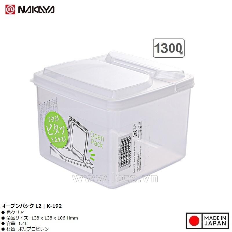 Hộp bảo quản thực phẩm Nakaya Open Pack L2 1.3L