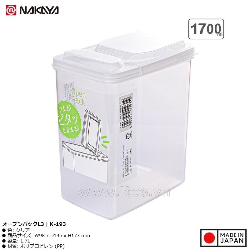 Hộp bảo quản thực phẩm Nakaya Open Pack L3 1.7L