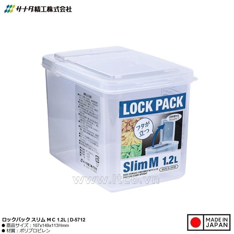 Hộp thực phẩm Sanada Lock Pack Slim MC 1.2L