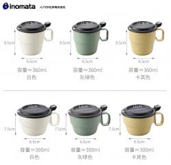 Cốc uống nước có nắp Inomata 360ml - Màu trắng_7