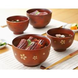 Bát nhựa tròn họa tiết hoa anh đào (Ø11×6.5cm)-bát đỏ_7