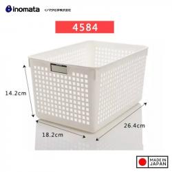 Rổ nhựa đa dụng Inomata size XL  - Màu nâu_2