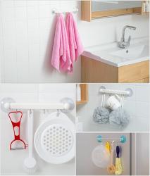 Thanh nhựa 4 móc treo đồ núm hít chân không - New_2