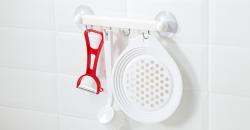 Thanh nhựa 4 móc treo đồ núm hít chân không - New_7