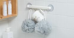 Thanh nhựa 4 móc treo đồ núm hít chân không - New_5